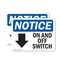 Signmission On And Off Switch Sign With Symbol, 14 in W x Rectangle, Vinyl Decal OS-2PACK-NS-D-1014-L-16979 - alternate 1